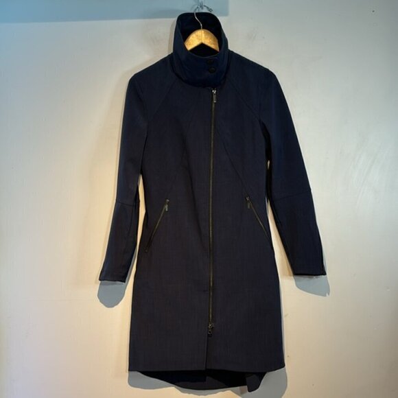 Nau Shroud of Purrin Trench coat - Women's navy blue size small - Picture 7 of 14